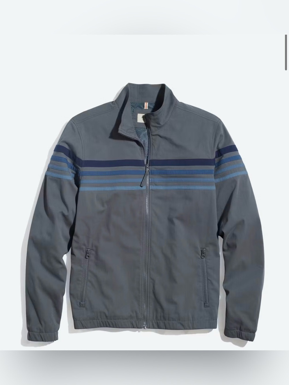 Marine Layer Freeman Windbreaker Lightweight Stretch Cotton Twill Jacket , M